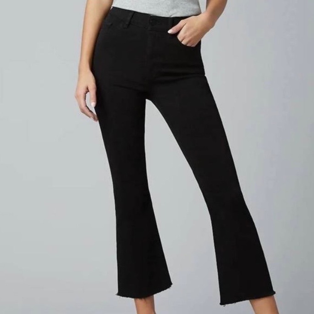 NWT DL1961 Bridget Boot High Rise Instasculpt Crop Jean Henderson Black Size 31